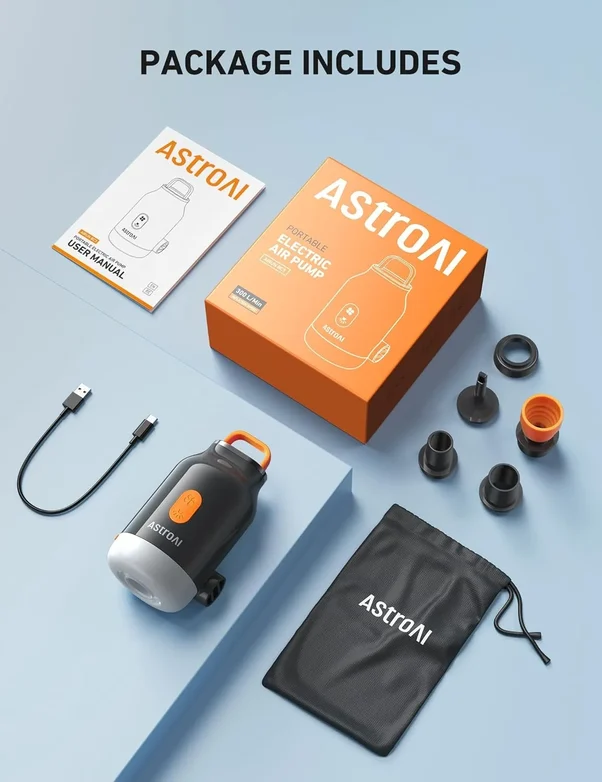 پمپ باد حرفه ای خودرو AstroAI مدل AIRUN T2