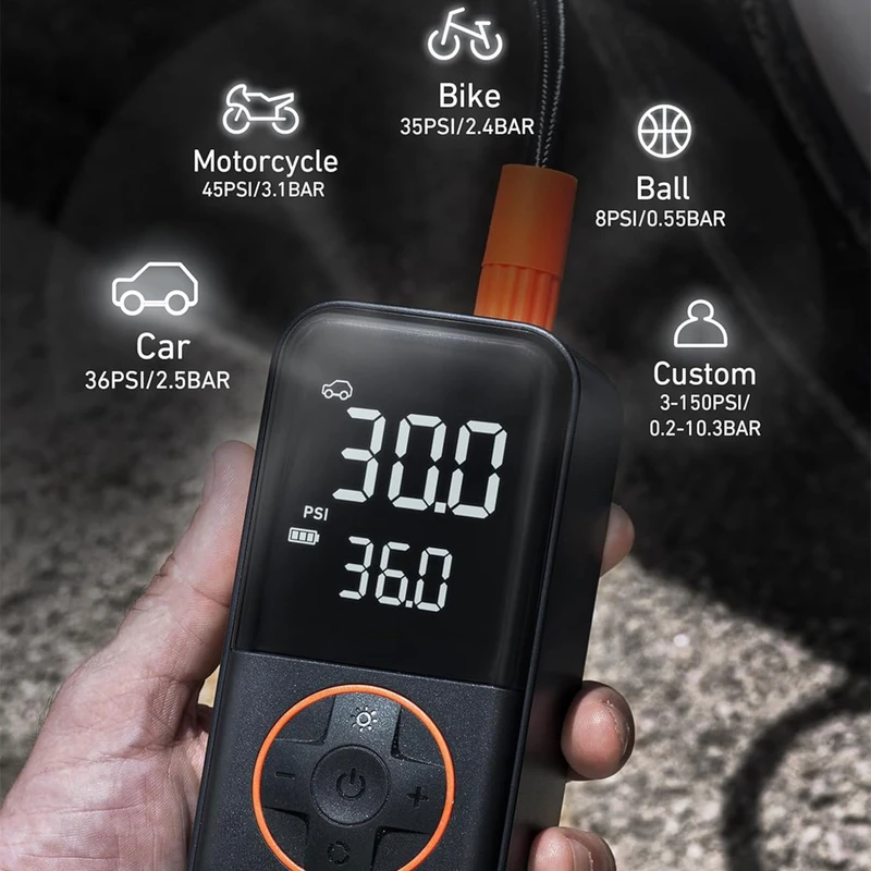 محتویات جعبه پمپ باد شارژی AstroAI AIRUN L4