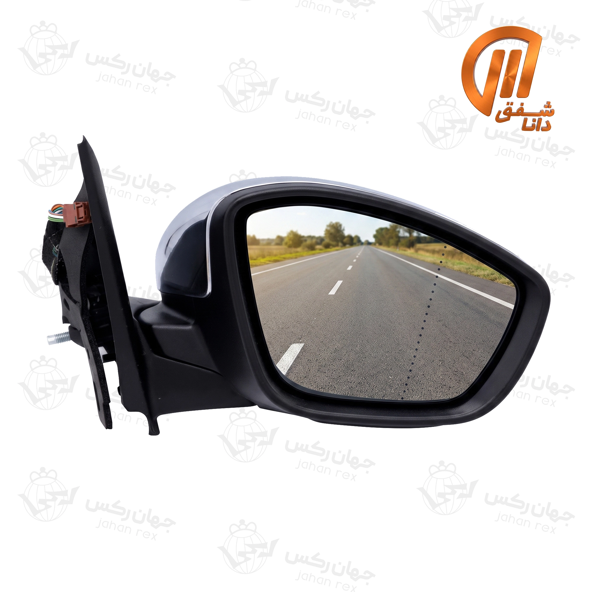 آینه جانبی تاشو برقی (اتوفولد) سمت راست شفق دانا مناسب برای تارا (بدون فلاپ)