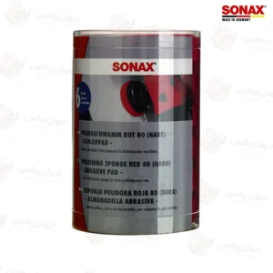 پد پولیش اسفنجی قرمز (زبر) 80 میلی متری سوناکس بسته 6 عددی کد - 493700